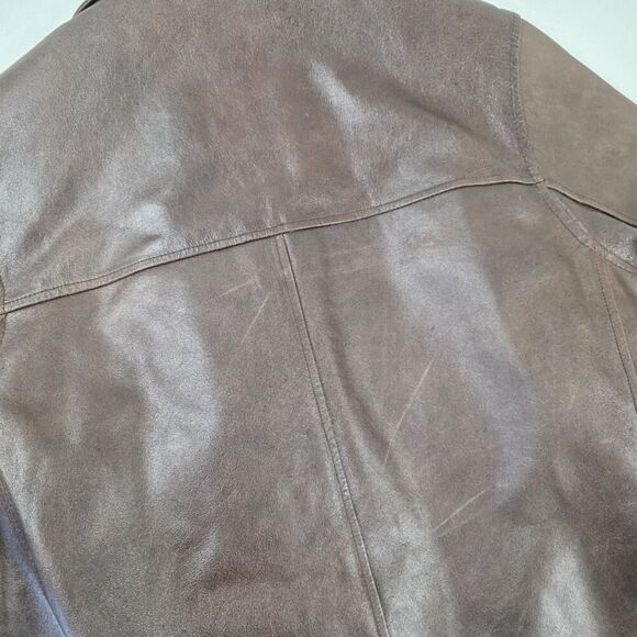Vtg Wilsons Leather Jacket Dean Winchester Supernatural Brown Distressed Medium - Picture 13 of 14